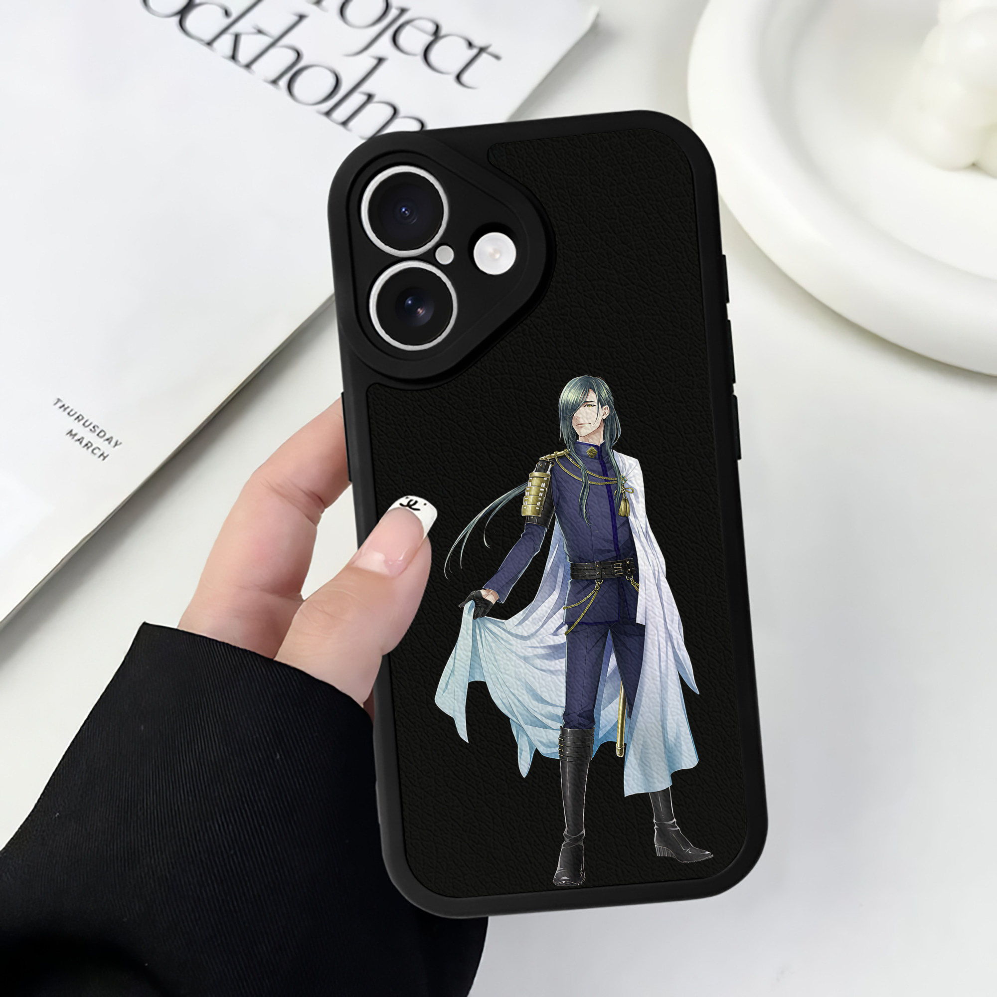 （画像用） 刀剣乱舞 Touken Ranbu 【iPhone 16シリーズ対応】シリコンスマホケース（レザー調） 材質：シリコン